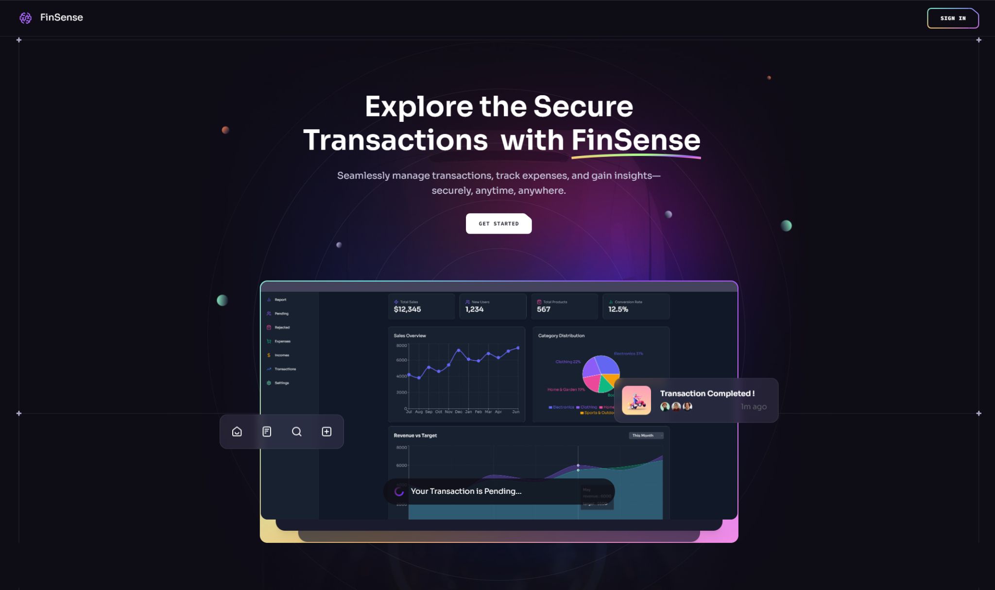 Finsense – Finance Dashboard